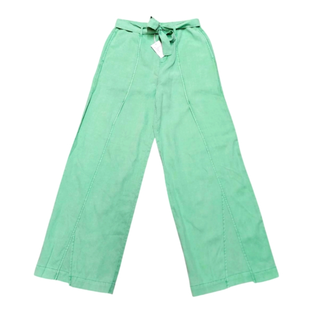 Ecru Bridgehampton Wrap Detail Vented Leg Pant In Color Lawn Size 4